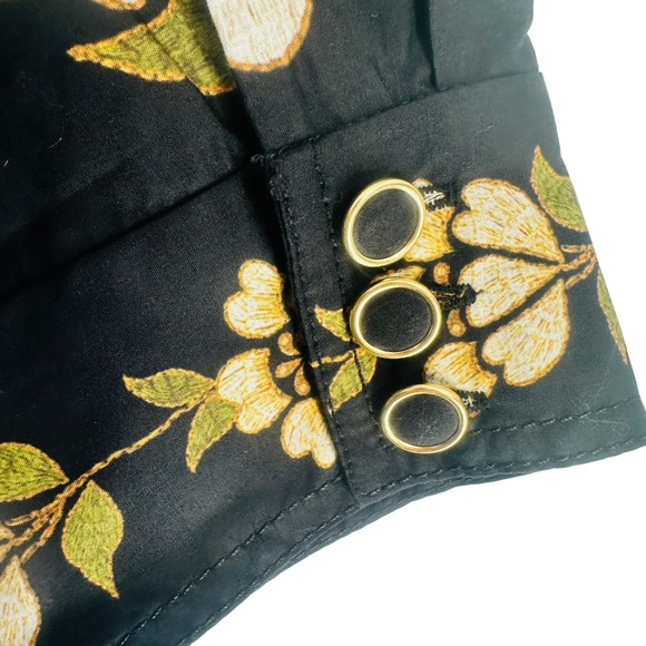 Farm Rio Black Bold Flowers Long Sleeve Mini Dress S NWOT - Picture 7 of 16